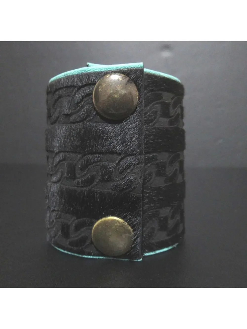 Chanel Bangle Leather Black And Blue #246895C57B